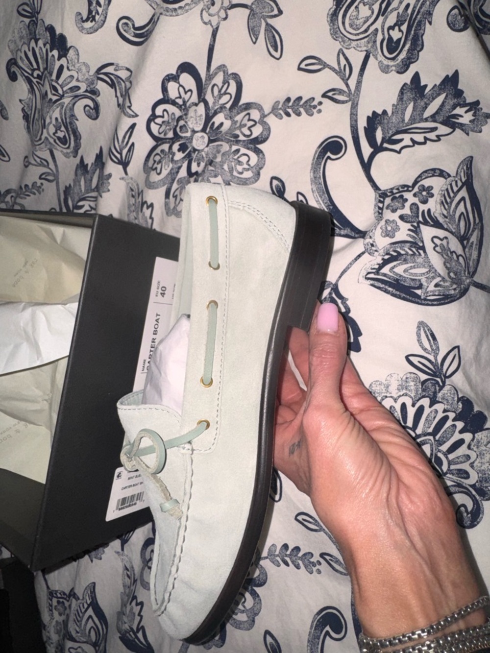rag & bone Light Mint Suede Slip-On Loafers